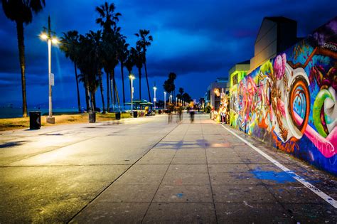 Venice Beach Boardwalk In Los Angeles Los Angeles Most Famous