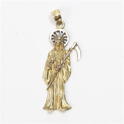 99 join prime to save $1.10 on this item 14kt Gold 3.64g Grim Reaper Shaped Pendant | Property Room