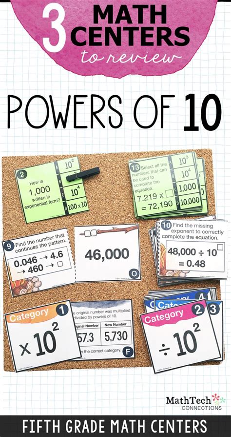 5th Grade Powers Of 10 Task Cards Powers Of 10 5th Grade Guided Math
