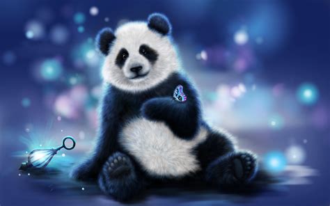 Cute Panda Background Wallpapersafari