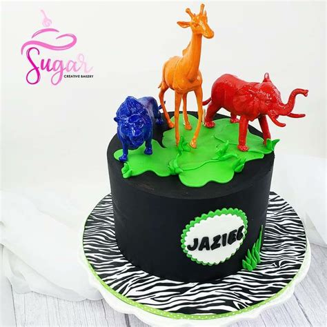 Safari Colorful Cake Sugarcreativebakery Bakery Colorful Cakes Cake