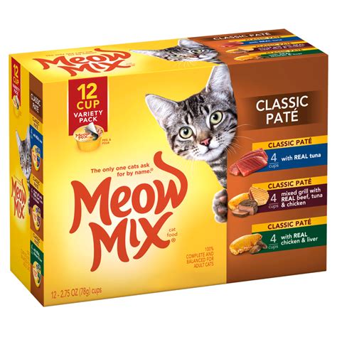 After you've opened canned food, store any leftover in a sealed glass container in the refrigerator to keep it fresh. Meow Mix® Classic Paté Variety Pack | Wet Cat Food
