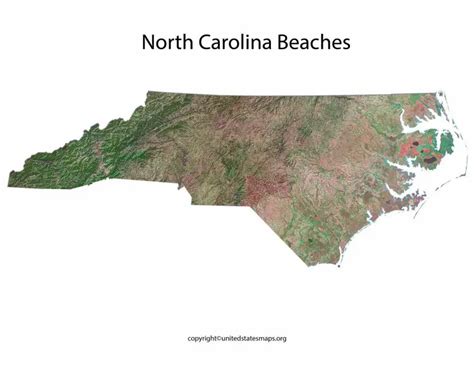 North Carolina Beaches Map Map Of North Carolina Beaches