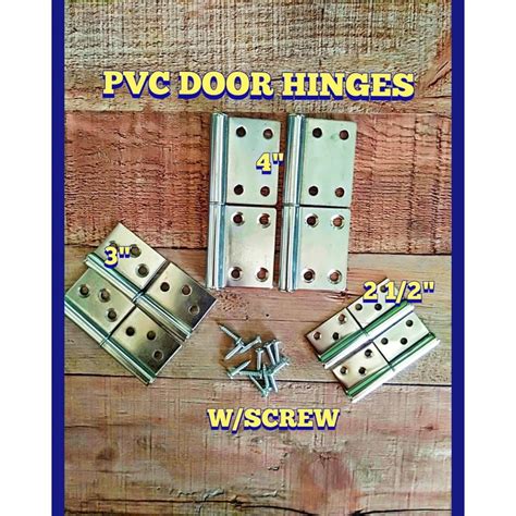 Pvc Door Hinges With Screws 1pair Shopee Philippines