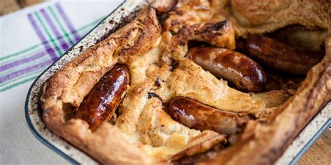 Serve with a side of veg and good glug of gravy! Toad in the Hole Recipe - Great British Chefs