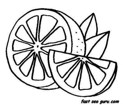 Orange fruits coloring page for kids. Orange Slice Drawing at GetDrawings | Free download