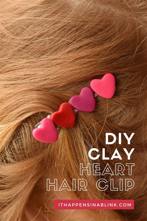 Diy hair clips made from clay are the perfect way to jump on the clip trend while also customizing to your wardrobe. DIY Clay Heart Hair Clip