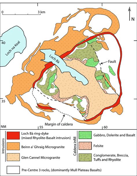 Simplified Geological Map Of The Loch Bà Centre Centre 3 Of The Mull