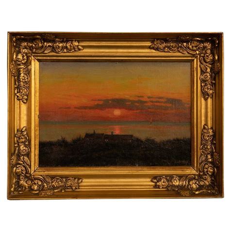 1963 Surf Of Sunset Oil Painting By Robert Wood At 1stdibs Golden