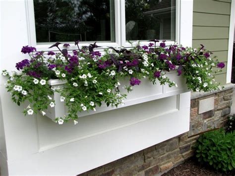 Cheap artificial plants, buy quality home & garden directly from china suppliers:diy series artificial succulents simulated plants fake flowers wooden box home garden decoration window arrangement enjoy free shipping worldwide! Purple Heart, white blanket petunia, purble verbena, black ...