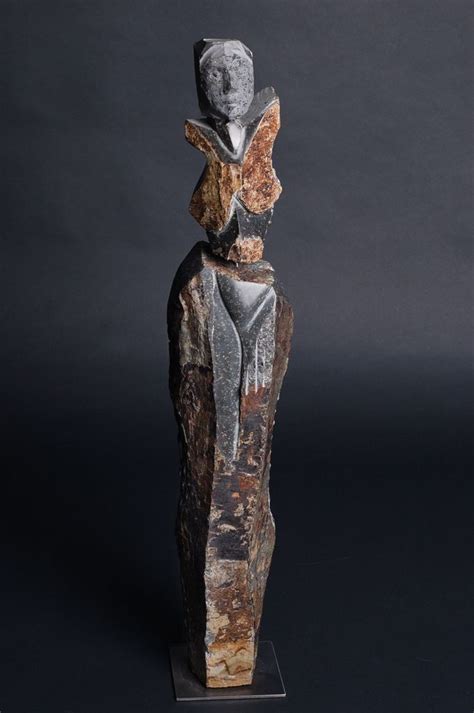 Beautiful Female Sculpture In Basalt Stone Sculpture Sculpture