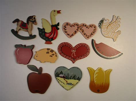 11 Country Folk Pre Painted Wood Cutouts For Crafts Etsy