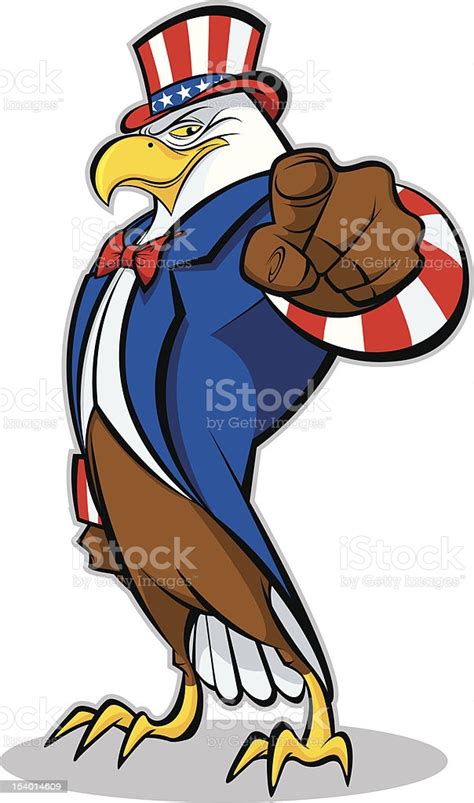 Patriotic Eagle Pointing Stock Illustration Download Image Now Istock