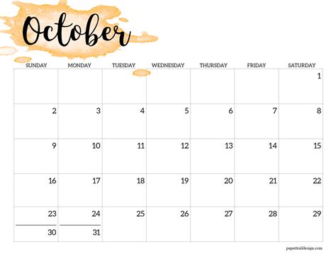 October 2022 Calendar Printable Pdf