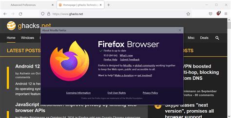 Firefox Release Here Is What Is New And Changed Ghacks Tech News
