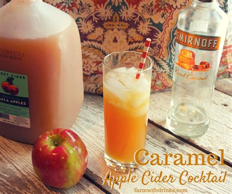 This massively delicious rumchata cocktail mixes up caramel vodka, rumchata, caramel syrup, coarse salt, and caramel candy, and is perfect as a little boozy after. Caramel Apple Cider Cocktail - The Farmwife Drinks