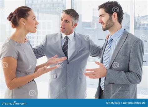 Businesswoman Arguing With Co Worker Stock Photo Image Of Caucasian
