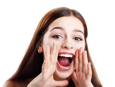 Teen Girl Loud Screaming Stock Image Image 38329661