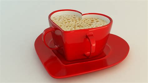 3dsmax Heart Shaped Coffee Cup