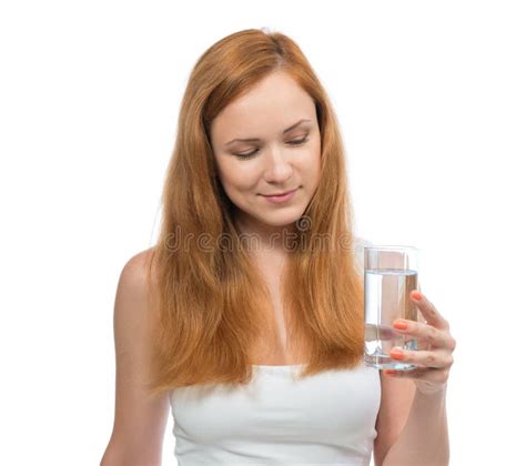 Woman Drinking Water Healthy Lifestyle Concept Stock Photo Image Of