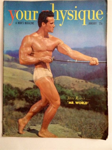 Your Physique Vintage Bodybuilding Magazine Featuring Steve Reeves Jan