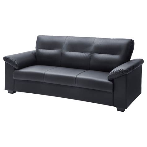 Contemporary Black Leather Sofa Home Furniture Design