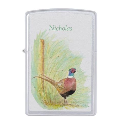 Add to wish list compare this product. Custom Ring Necked Pheasant Game Bird Watercolor Zippo ...