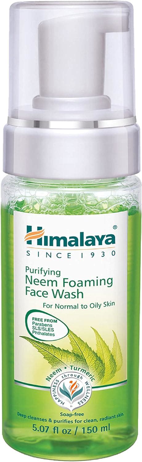 Himalaya Purifying Neem Foaming Face Wash With Neem And Turmeric For Occasional Acne Oz