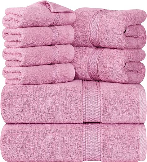 Utopia Towels 8 Piece Premium Towel Set 2 Bath Towels 2