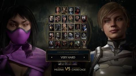 Mortal Kombat 11 Mileena Vs Cassie Cage Very Hard Youtube