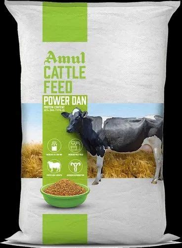 Pellets Amul Power Dan Cattle Feed Packaging Type Plastic Sack Bag