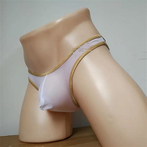 Sexy Men U Pouch Gay Underwear Thongs Mesh G String Transprant