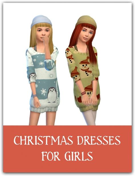 Christmas Dresses For Girls At Maimouth Sims4 Sims 4 Updates