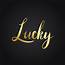 Lucky Word Typography Style Vector  Download Free Vectors Clipart