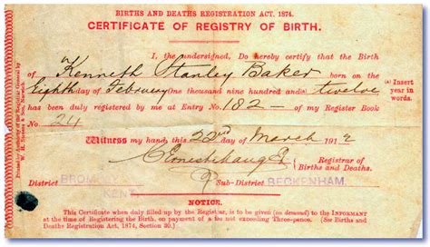 file 1912 birth certificate ken baker wikimedia commons