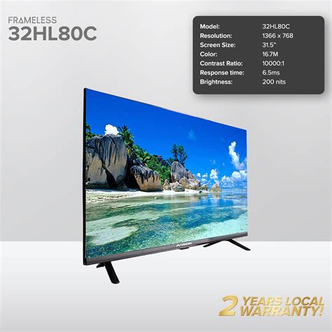 Avision 32 Inch Frameless Smart Digital Hd Led Tv 32hl80c Avision Ph
