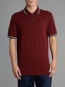 Fred Perry Classic Regular Fit Twin Tipped Polo Shirt in Red for Men (Wine) | Lyst