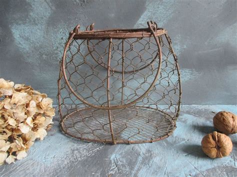 Wire Basket French Wire Basket French Vintage Basket Metal Etsy