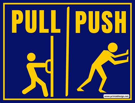 push and pull door sign free download
