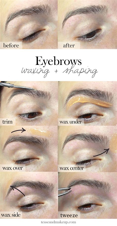 Eyebrows 101 Waxing Shaping Wax Your Own Eyebrows At Home Step By