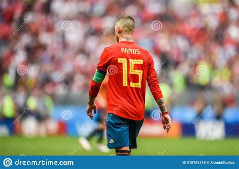 Spain National Football Team Centre Back Sergio Ramos Editorial Stock