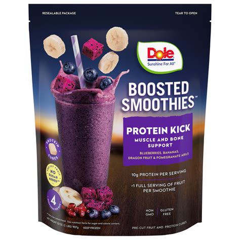Save On Dole Boosted Blends Protein Smoothie Blueberry Banana Frozen
