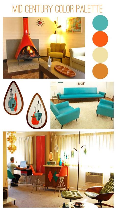 Oh So Lovely Vintage Mid Century Color Inspiration Mid Century Modern Interiors Mid Century