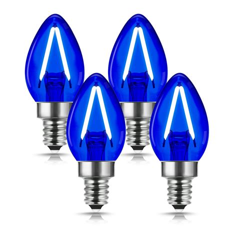 C7 Led Light Bulb Blue Mini Candelabra Led Bulb 2w 20w Equivalent