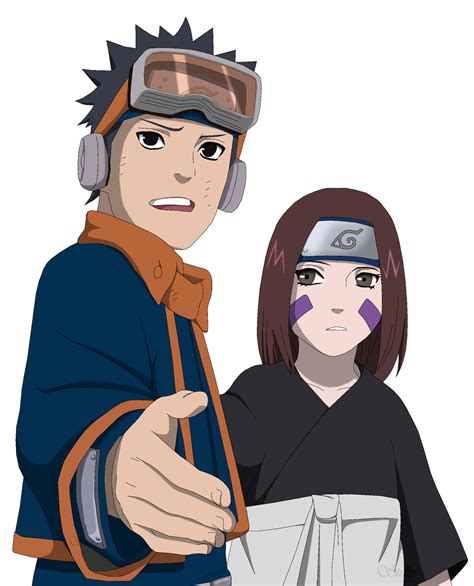 Obito E Rin Lineart Colored By Dennisstelly On Deviantart