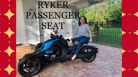 Can Am Ryker Passenger Seat Install And Review Youtube