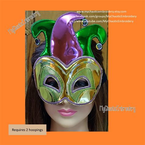 2 Styles Mardi Gras Jester Mask Set For 18 Dowel Or Etsy