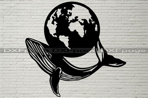 Blue Whale Svg Dxf Planet Cut File For Laser Dxf For Plasma Earth