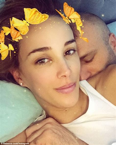 rebecca judd packs on the pda with husband chris in bed daily mail online