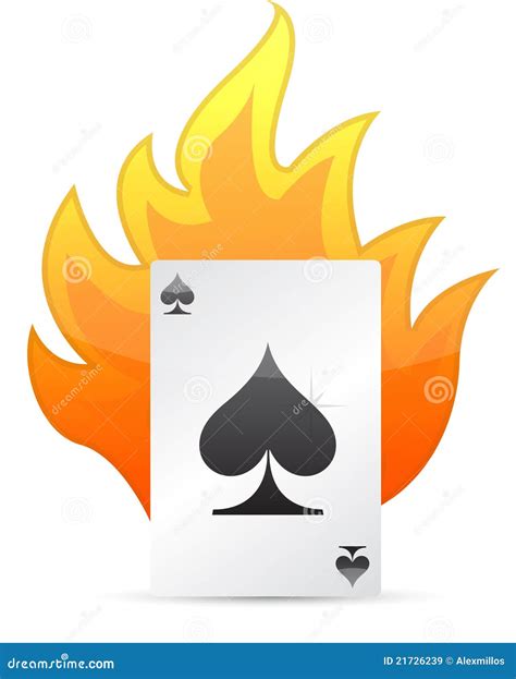 Ace Of Spades On Fire Royalty Free Stock Images Image 21726239